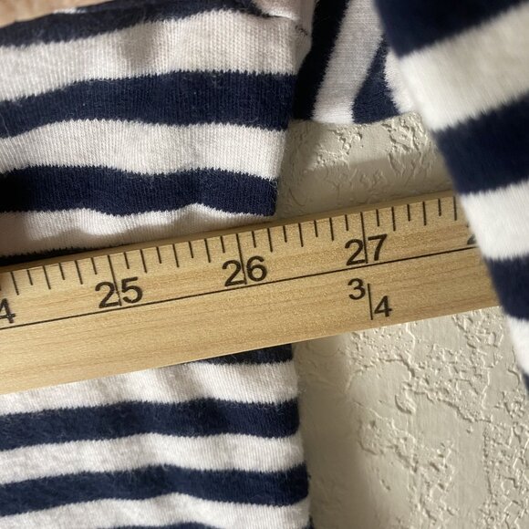 Cj Banks Tunic Top Womens 3X Plus Size Navy White Striped Casual Beach Resort - Picture 9 of 10